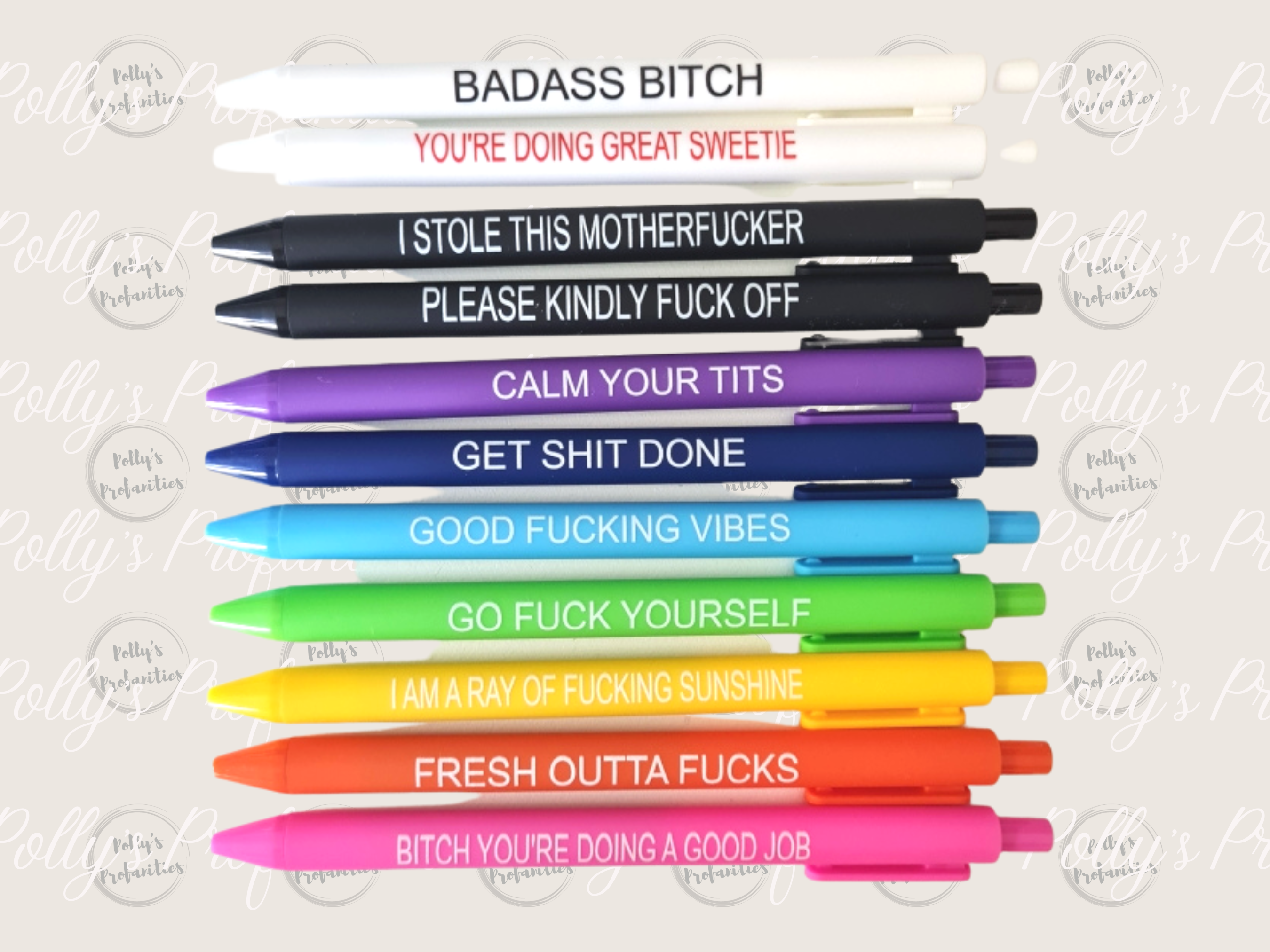  Cityhermit 11Pcs Funny Pens Set for Adults, Swear